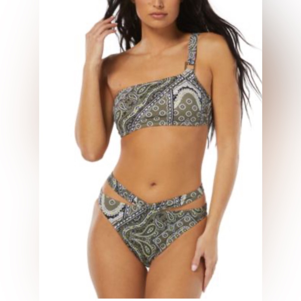 Sundazed Bikini Top and bottom Reyna  One-Shoulder NWT Med Bottom: 34B top